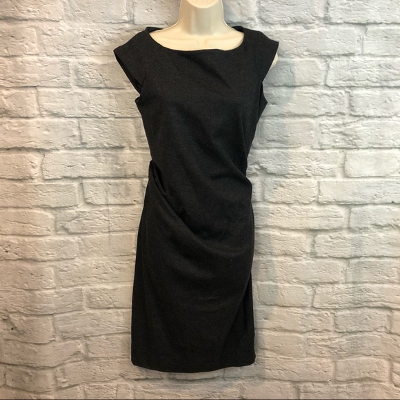 DVF Size 6 Gabi Felted Ruched Wool Blend Jersey Dress - Picture 2 of 8